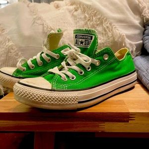 Green converse. Only worn a handful of times.
